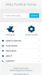 Mobile Screenshot of matzfuneralhome.com