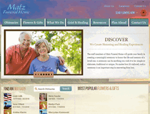 Tablet Screenshot of matzfuneralhome.com